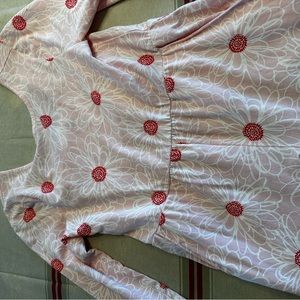Tea Collection pink floral cotton jumpsuit in size 14.